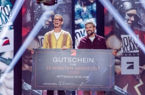 ProSieben: Starker Start: "Joko & Klaas gegen ProSieben" dominiert mit 15,5 Prozent Marktanteil die Prime Time