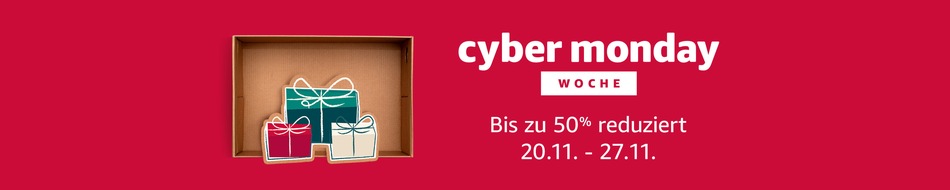 Amazon.de: Media Alert: Am Montag startet die Cyber Monday Woche bei Amazon.de mit mehr Angeboten als je zuvor
