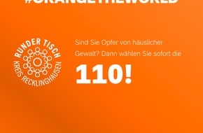 Polizeipräsidium Recklinghausen: POL-RE: Kreis Recklinghausen/Bottrop: Orange the World - Polizeipräsidium Recklinghausen beteiligt sich am internationalen Tag gegen Gewalt gegen Frauen