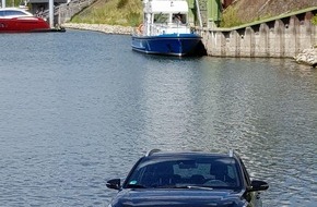 Hessisches Bereitschaftspolizeipräsidium: POL-HBPP: Auto rollt in den Schiersteiner Hafen