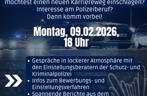 Polizeidirektion Neuwied/Rhein: POL-PDNR: Berufsinformationsabend Polizei Betzdorf