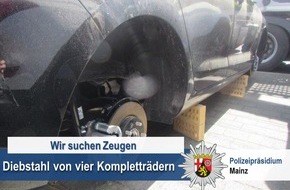 Polizeipräsidium Mainz: POL-PPMZ: Mainz - Komplettrad-Diebstahl "Am Mombacher Kreisel"