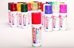 edding International GmbH: Qualität und Farbvielfalt auf Knopfdruck: edding gibt's jetzt auch als Permanent Spray (BILD)