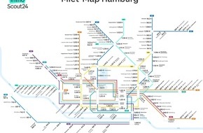 ImmoScout24: Miet-Map Hamburg: &Uuml;berseequartier ist die teuerste U-Bahn-Station
