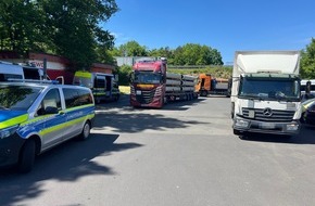Polizeipräsidium Mittelhessen - Pressestelle Gießen: POL-GI: Gießen: LKW-Kontrollen - viele Mängel