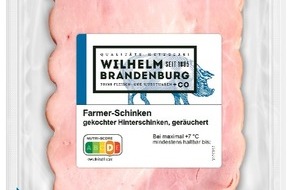 Wilhelm Brandenburg: Wilhelm Brandenburg GmbH & Co. oHG ruft "WB QS ITW Farmer-Schinken" zurück