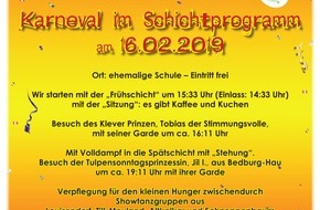 Freiwillige Feuerwehr Bedburg-Hau: FW-KLE: Feiern mit der Freiwilligen Feuerwehr Bedburg-Hau: Karneval im Schichtprogramm