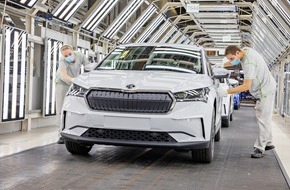 Skoda Auto Deutschland GmbH: SKODA AUTO beginnt im Stammwerk Mladá Boleslav mit der Serienproduktion des ENYAQ iV