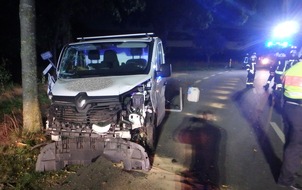 Polizeiinspektion Rotenburg: POL-ROW: ++ Unter Drogen auf der Autobahn unterwegs ++ Transporter kracht gegen Baum - Fahrer schwer verletzt ++