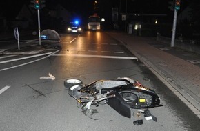 Kreispolizeibehörde Herford: POL-HF: Verdacht des illegalen Straßenrennens mit Motorroller -
27-Jähriger schwer verletzt