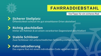 Polizeipräsidium Südhessen: POL-DA: Erzhausen / Südhessen: Zeugen nach Fahrraddiebstahl gesucht / Polizei gibt Tipps für ein sicheres Rad