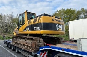 Polizeipr&auml;sidium Trier: POL-PPTR: Sondertransporte &uuml;berschreiten erlaubte Ma&szlig;e - Weiterfahrt 2-mal untersagt