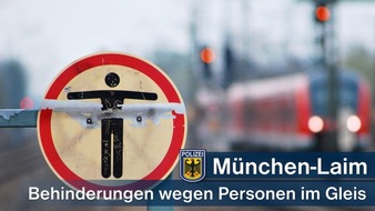 Bundespolizeidirektion München: Bundespolizeidirektion München: Personen im Gleis / S-Schnellbremsungen wegen 30-Jähriger