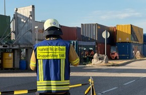 Feuerwehr Weil am Rhein: Feuerwehr Weil: Feuerwehreinsatz am Umschlagbahnhof