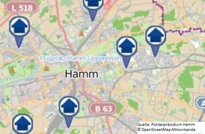 Polizeipräsidium Hamm: POL-HAM: Wohnungseinbruchs-Radar für die Woche vom 13.08. bis zum 19.08.18