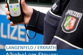 Polizei Mettmann: POL-ME: Alkohol am Steuer: Polizei stellt Führerscheine sicher - Langenfeld / Erkrath - 2403038