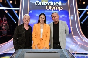 ARD Das Erste: Karnevals-Jecken gegen den Olymp: Guido Cantz und Bernd Stelter zu Gast bei Esther Sedlaczek | "Quizduell-Olymp" am Freitag, 23. Dezember, 18:50 Uhr im Ersten