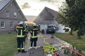 Freiwillige Feuerwehr Aurich: FW-AUR: Hochvoltbatterie von E-Fahrzeug entflammt