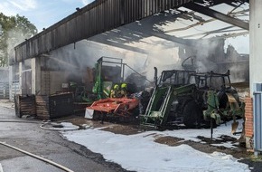 Freiwillige Feuerwehr Gangelt: FW Gangelt: Brand einer Maschinenhalle in Psychiatrie