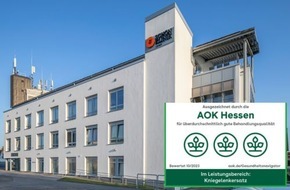 Schön Klinik: Pressemeldung: AOK Hessen zeichnet Schön Klinik Lorsch mit Qualitätssiegel aus