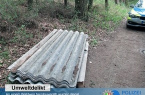Kreispolizeibehörde Euskirchen: POL-EU: Umweltdelikt: Eternitplatten abgeladen - Polizei bittet um Hinweise