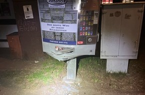 Polizei Aachen: POL-AC: Sprengung eines Zigarettenautomaten im Nordkreis - Täter flüchtet