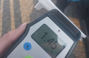 Bundespolizeiinspektion Flensburg: BPOL-FL: Niebüll - Alkoholisierte Frau fährt in "Schlangenlinien"