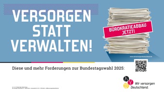 Wir versorgen Deutschland: WvD-Plakataktion zur Bundestagswahl