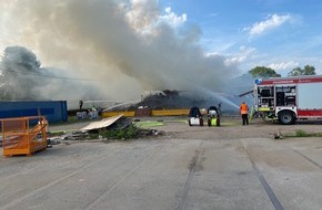 Polizeidirektion Landau: POL-PDLD: Brand auf dem ehemaligen Werftgelände