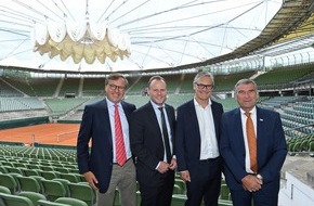 DTB - Deutscher Tennis Bund e.V.: Rothenbaum-Stadion mit neuem Dach: Vorstellung der weiteren Designplanung