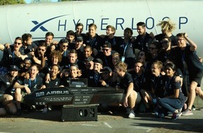 Panasonic Deutschland: Erfolg für gemeinsames Transportkonzept der TU München und Panasonic Industry Europe / Das WARR-Hyperloop-Team gewinnt erneut SpaceX Hyperloop Pod Competition von Elon Musk in Kalifornien