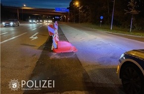 Polizeipräsidium Westpfalz: POL-PPWP: Verschobener Fahrbahntrenner stellt sich als Unfallflucht heraus