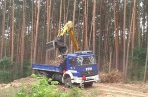 THW Landesverband Hamburg, Mecklenburg-Vorpommern, Schleswig-Holstein: THW-HH MV SH: Waldbrand Lübtheen: THW-Einsatz geht weiter