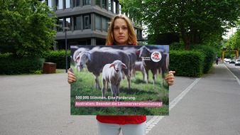 VIER PFOTEN - Stiftung f&uuml;r Tierschutz: Halbe Million Menschen fordert Ende der L&auml;mmerverst&uuml;mmelung