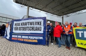 IGBCE Nordost: Energiegewerkschaft IGBCE unterst&uuml;tzt Positionen und Proteste der Kolleginnen und Kollegen an den Kraftwerksstandorten