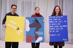 Berufsgenossenschaft Rohstoffe und chemische Industrie (BG RCI): "Hast du's eilig, mach langsam" / BG RCI zeichnet Plakate zu Unfällen durch Stolpern, Rutschen und Stürzen aus