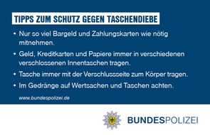 Bundespolizeidirektion M&uuml;nchen: Bundespolizeidirektion M&uuml;nchen: Diebstahl im internationalen Fernzug / Bundespolizei gibt Pr&auml;ventionstipps zum Osterreiseverkehr