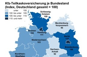 CHECK24 GmbH: Kfz-Teilkaskoversicherung in Diebstahlhochburgen besonders gefragt