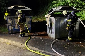 Feuerwehr Herdecke: FW-EN: Altpapiercontainer in der Egge brannten