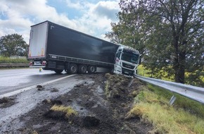 Polizeiinspektion Verden / Osterholz: POL-VER: A27: Lkw-Bergung führt (aktuell) zu Verkehrsbehinderungen - Stundenlange Beeinträchtigungen erwartet