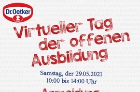 Dr. Oetker - Dr. August Oetker Nahrungsmittel KG: Virtueller Tag der offenen Ausbildung am 29.05.21 / Anmeldephase startet! / Neu: Praxisintegriertes Studium Digitale Technologien/Data Science