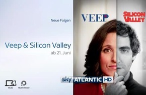 Sky präsentiert im Juni neue Staffeln der HBO-Comedys "Veep - Die Vizepräsidentin" und "Silicon Valley"