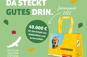 DAS FUTTERHAUS-Franchise GmbH & Co. KG: 40.000 Euro für die Deutsche Wildtier Stiftung / DAS FUTTERHAUS engagiert sich für das Nationale Naturerbe
