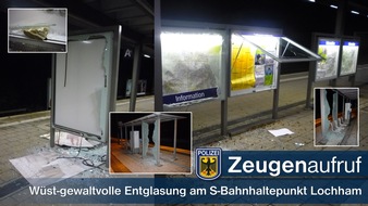 Bundespolizeidirektion München: Bundespolizeidirektion München: Zeugenaufruf: Sachbeschädigung am S-Bahnhaltepunkt Lochham