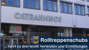 Bundespolizeidirektion München: Bundespolizeidirektion München: Schubs an Rolltreppe führt zu drei Verletzten: 61-Jähriger am Ostbahnhof zu ungeduldig