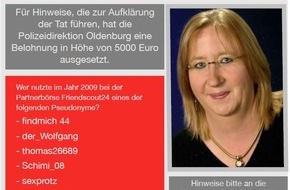 Polizeiinspektion Oldenburg-Stadt / Ammerland: POL-OL: +++ Diepholz -  Mordkommission "Buchholz" nimmt Ermittlungen wieder auf  - Zeugen gesucht +++