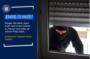 Polizeipräsidium Westpfalz: POL-PPWP: Geben Sie Einbrechern keine Chance!