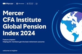 Mercer Deutschland GmbH: Mercer CFA Institute Global Pension Index 2024 zeigt notwendige Verbesserungen im Rentensystem