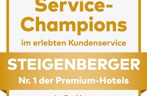 Deutsche Hospitality: Pressemitteilung: "Gold für Spitzenhotellerie Made in Germany - Steigenberger Hotels and Resorts zum sechsten Mal Service-Champion"