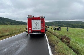 Polizeiinspektion Rockenhausen: POL-PIROK: Fahrzeug kommt von der Fahrbahn ab und überschlägt sich